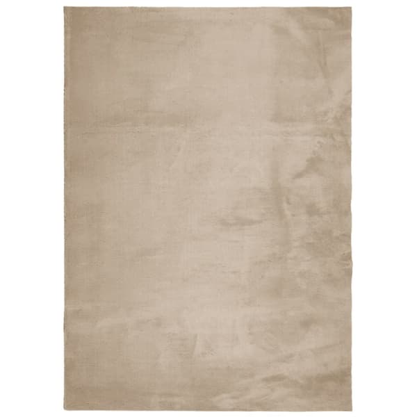 The Living Store Mjuk matta HUARTE med kort lugg tvättbar sandbeige 200x280 cm -  Mattor