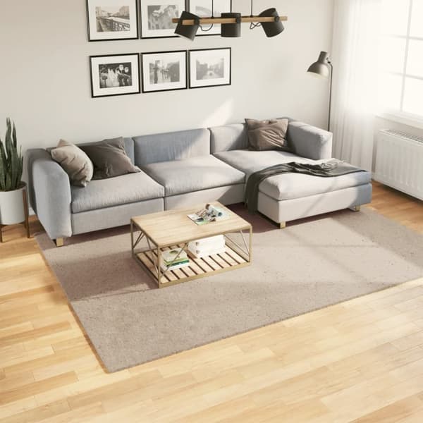 The Living Store Mjuk matta HUARTE med kort lugg tvättbar sandbeige 200x280 cm -  Mattor
