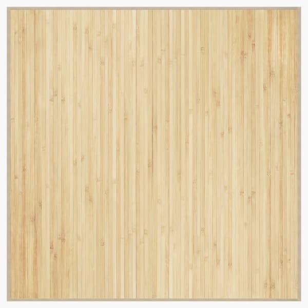 The Living Store Matto neliö vaalea luonnollinen 100x100 cm bambu - Matot