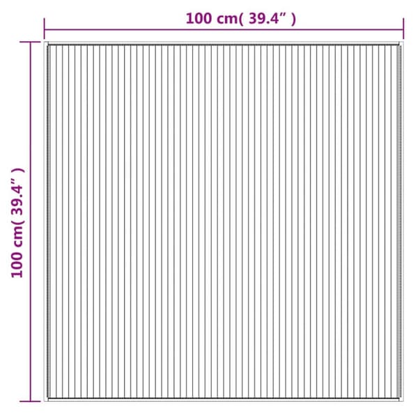 The Living Store Matto neliö vaalea luonnollinen 100x100 cm bambu - Matot