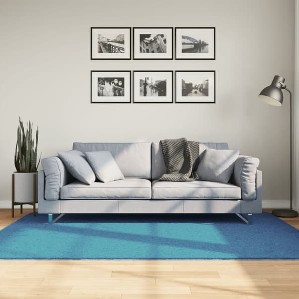 The Living Store gulvtæppe OVIEDO 140x200 cm kort luv turkis -  Tæpper