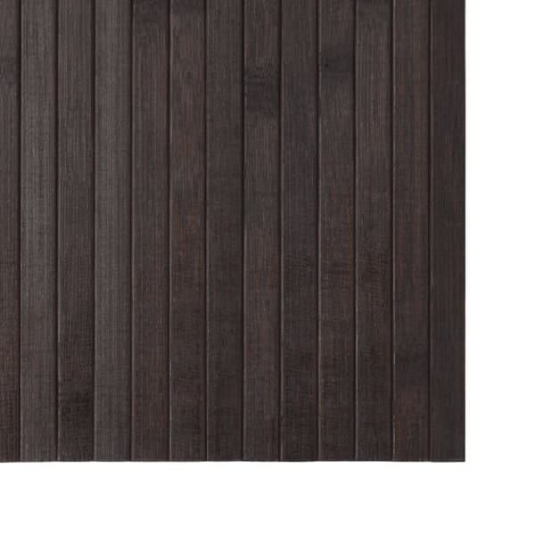 The Living Store Matta rektangulär mörkbrun 100x100 cm bambu - Mattor