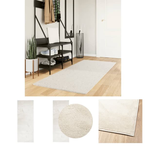 The Living Store Matta OVIEDO kort lugg beige 80x200 cm -  Mattor