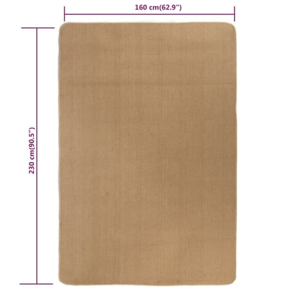 Mattor - Living Jutematta med latexundersida 160x230 cm naturlig