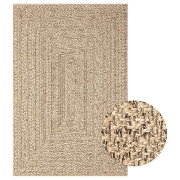 Tæpper - Living gulvtæppe ZIZUR 120x170 cm jute-look indendørs og udendørs