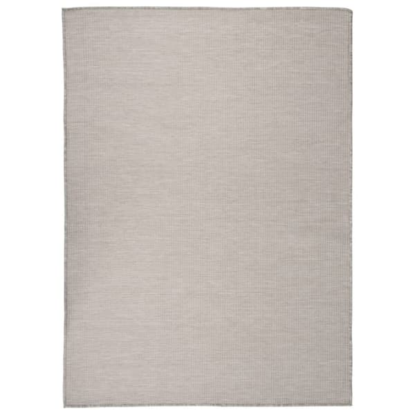 Tæpper - Living fladvævet udendørstæppe 200x280 cm gråbrun