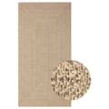 Miniatyrbillede 3 af 9: Tæpper - Living gulvtæppe ZIZUR 80x150 cm jute-look indendørs og udendørs