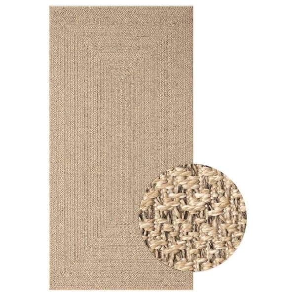 Tæpper - Living gulvtæppe ZIZUR 80x150 cm jute-look indendørs og udendørs