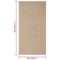 Miniatyrbillede 9 af 9: Tæpper - Living gulvtæppe ZIZUR 80x150 cm jute-look indendørs og udendørs