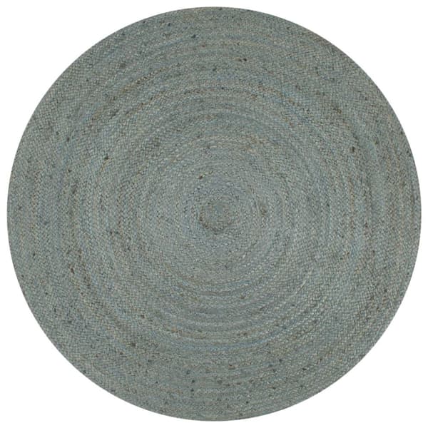 Håndlavet tæppe jute rund 120 cm olivengrøn - Tæppe - Tæpper - Home & Living