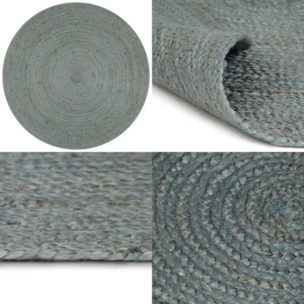 Håndlavet tæppe jute rund 120 cm olivengrøn - Tæppe - Tæpper - Home & Living