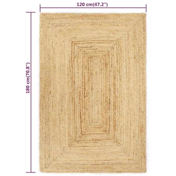 Käsintehty juuttimatto luonnollinen 120x180 cm - Matto - Matot - Home & Living