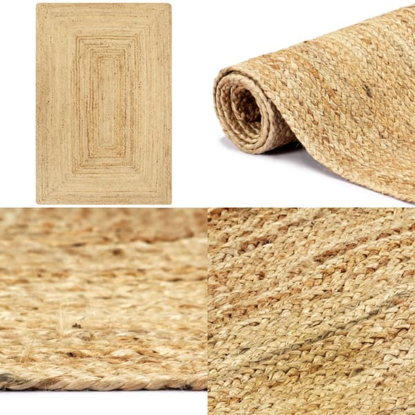 Käsintehty juuttimatto luonnollinen 120x180 cm - Matto - Matot - Home & Living