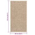 Miniatyrbilde 7 av 8: vidaXL Teppe ZIZUR 60x110 cm jute-utseende innendørs og utendørs