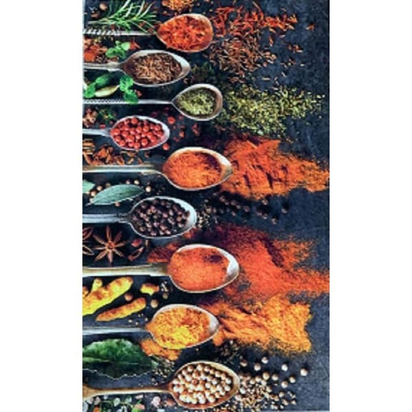Köksmatta - MANI TEXTILE - SPICE - halkfri - maskintvättbar - svart - 50x80cm