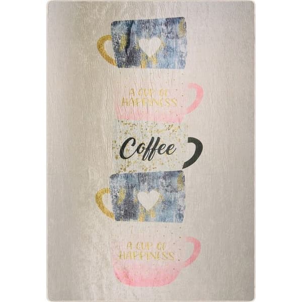Kökmatta - CUP - 60x90 cm - Rosa - Halkfri - Maskintvättbar