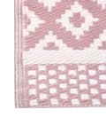 Miniatyrbild 6 av 6: Matta Rosa Syntetiskt Material 120 x 180 cm Inomhus Utomhus Geometriskt Mönster Modern Balkong Uteplats