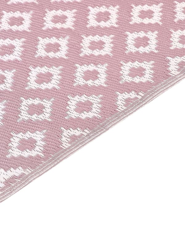 Teppe Rosa Syntetisk materiale 120 x 180 cm Innendørs Utendørs Geometrisk mønster Moderne Balkong Ute