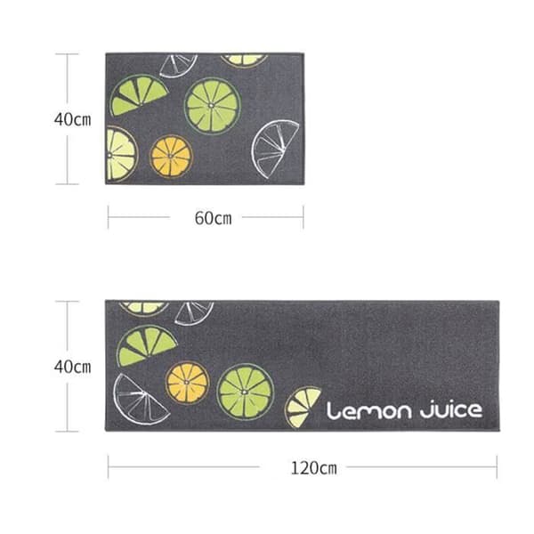 Levoberg 2-delad köksmatta Anti-Slip Absorberande Golvmatta Framför Diskbänk Kan tvättas i maskin 40 * 60+40 * 120cm #6