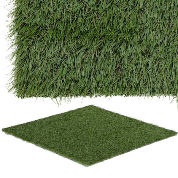 Kunstgræs til terrasse, altan, blød 30 mm 14/10 cm 100 x 100 cm