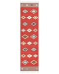 Miniatyrbillede 4 af 7: Kilim-løbertæppe Flerfarvet bomuld 80 x 300 cm Geometrisk mønster med lav luv Rektangulært Traditionelt