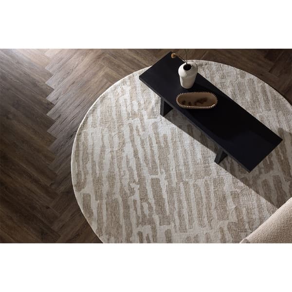 Milos tæppe Ø200cm beige.