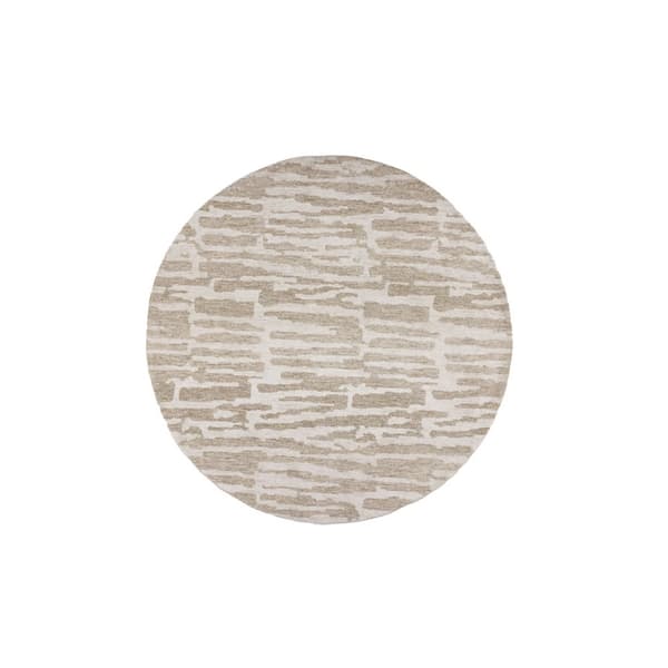 Milos tæppe Ø200cm beige.