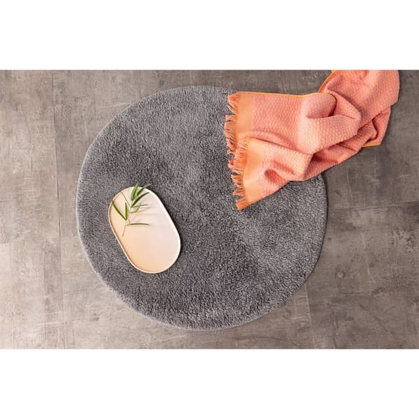 Valle badematte Ø60cm mørk grå.