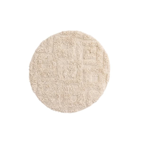 Hilma badematte Ø60cm offwhite.