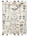 Pikkukuva 4 / 7: Matto monivärinen 160 x 230 cm villa puuvilla Kelim käsintehty geometrinen kuvio tupsut retro