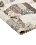 Pikkukuva 6 / 7: Matto monivärinen villa ja puuvilla 200 x 300 cm käsin tehty hapsuilla Kelim boho-tyyli