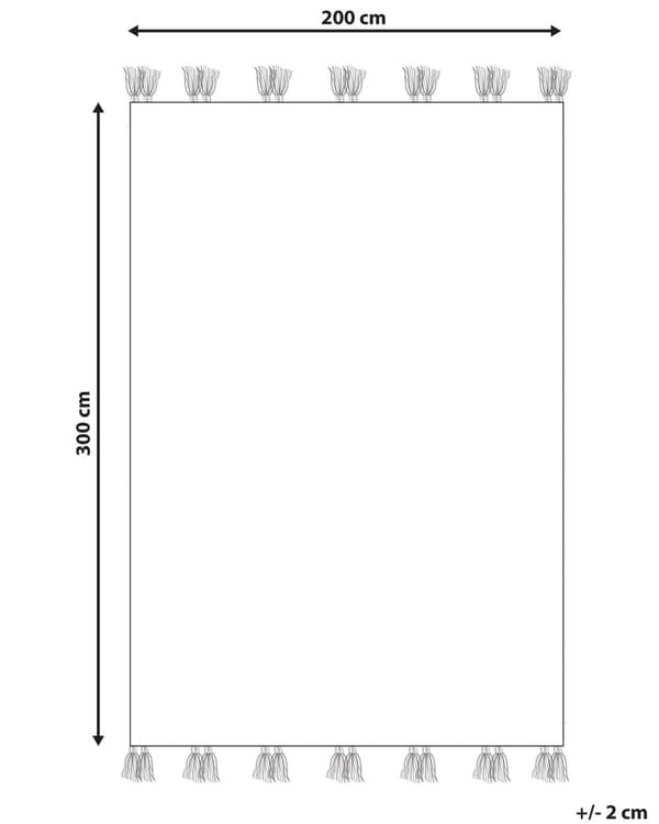 Matto monivärinen villa ja puuvilla 200 x 300 cm Kelim käsin kudottu hapsuilla boho-tyyli