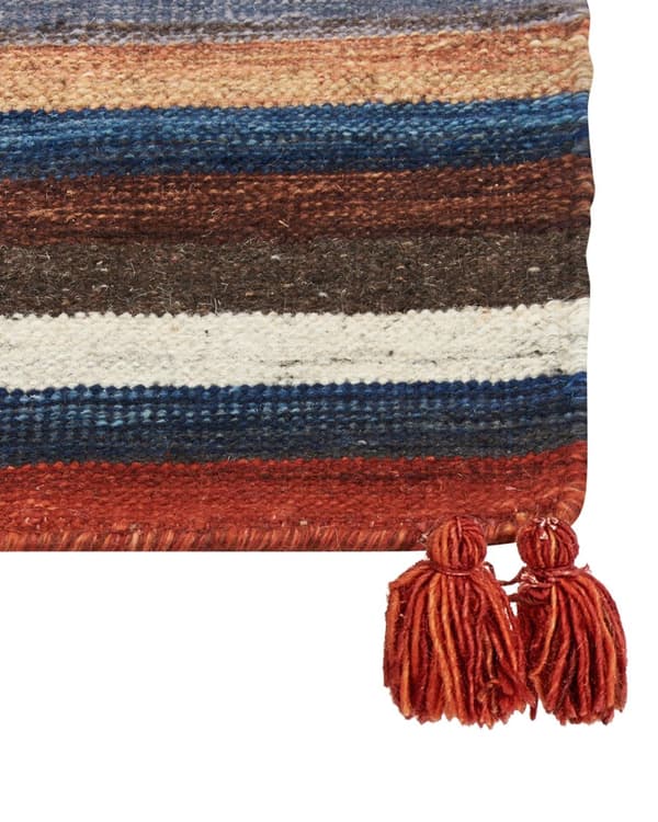 Matto monivärinen villa ja puuvilla 200 x 300 cm Kelim käsin kudottu hapsuilla boho-tyyli
