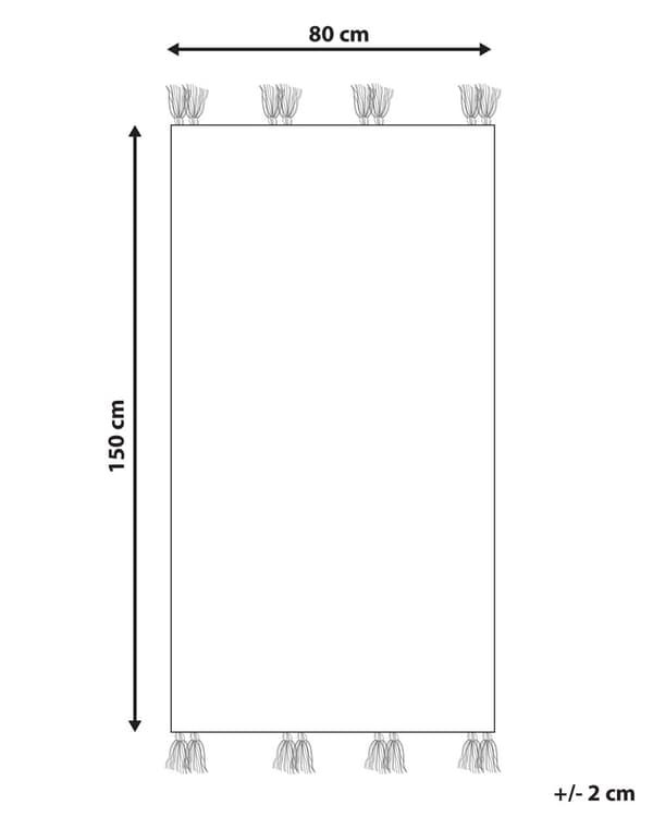 Matto monivärinen villa 80 x 150 cm intialainen käsin tehty tupsuilla Kelim matto boho-tyyli