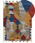 Pikkukuva 1 / 7: Matto monivärinen villa ja puuvilla 200 x 300 cm Kelim käsin tehty hapsuilla boho-tyyli