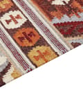 Pikkukuva 5 / 6: Matto monivärinen villa ja puuvilla 200 x 300 cm Kelim käsintehty hapsuilla boho-tyyli