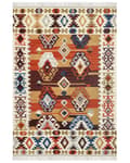 Pikkukuva 4 / 7: Matto monivärinen villa ja puuvilla 200 x 300 Kelim käsintehty hapsuilla boho-tyyli