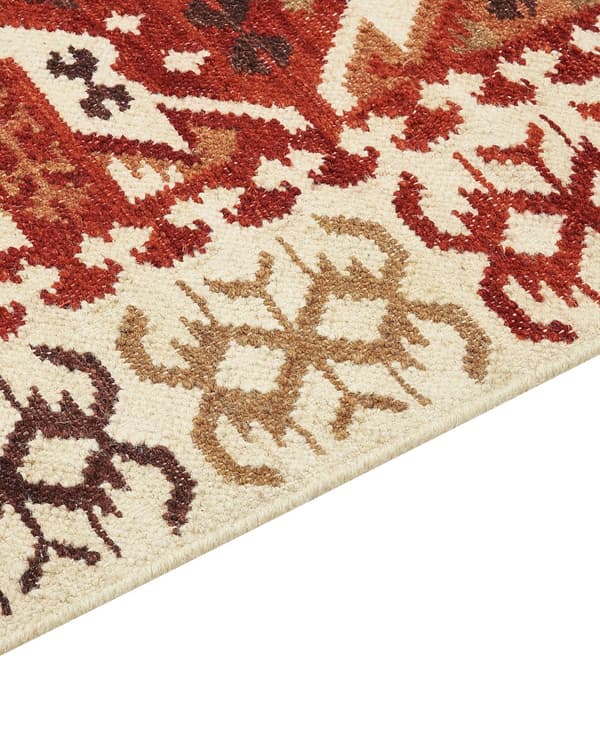 Matto monivärinen villa ja puuvilla 80 x 150 Kelim käsintehty hapsuilla boho-tyyli