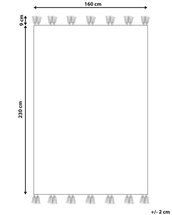 Matto monivärinen 160 x 230 cm villa puuvilla Kelim tupsut siksak-kuvio käsintehty boho