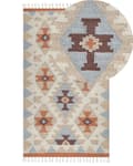 Pikkukuva 1 / 7: Kelim-matto monivärinen puuvilla 80 x 150 cm lyhytnukkainen perinteinen tyyli