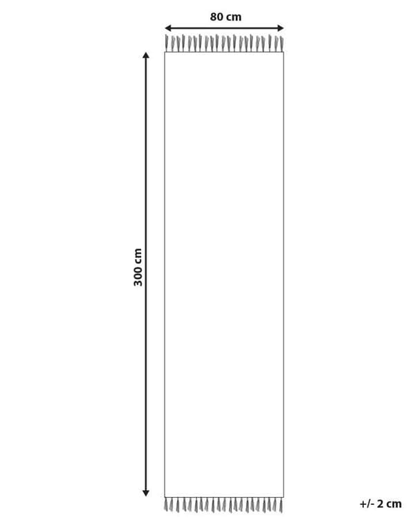 Kelim-matto monivärinen puuvilla 80 x 300 cm lyhytnukkainen perinteinen tyyli
