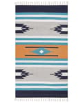 Pikkukuva 4 / 7: Kelim-matto monivärinen puuvilla 80 x 150 cm käsin kudottu kaksipuolinen geometrinen kuvio perinteinen tyyli