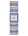 Pikkukuva 4 / 7: Kelim-matto monivärinen puuvilla 80 x 300 cm käsin punottu kaksipuolinen hapsut geometrinen kuvio perinteinen tyyli