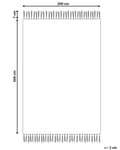 Pikkukuva 3 / 7: Kelim-matto monivärinen puuvilla 200 x 300 cm käsin kudottu kaksipuolinen geometrisella kuviolla hapsut boho tyyli