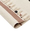 Pikkukuva 7 / 7: Kelim-matto beige musta 80 x 150 cm puuvilla kaksipuolinen hapsut suorakulmio kuvioitu moderni