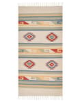 Pikkukuva 4 / 7: Kelim-matto monivärinen 80 x 150 cm puuvilla hapsut kaksipuolinen geometrinen kuvio käsintehty perinteinen