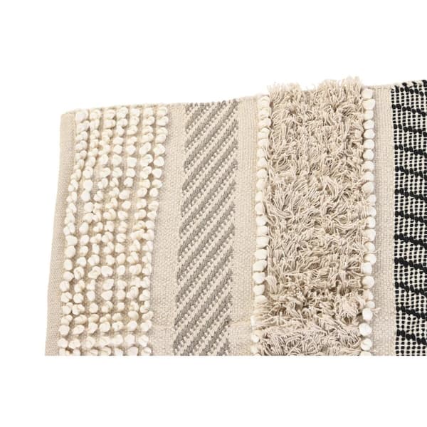 Matta DKD Home Decor 180 x 120 x 1 cm Svart Beige Bomull Boho