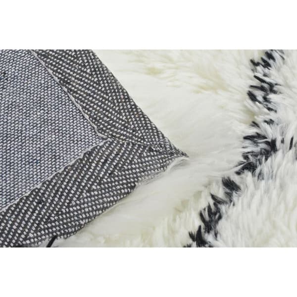 Matta DKD Home Decor 120 x 180 x 5 cm Polyester Vit Romb