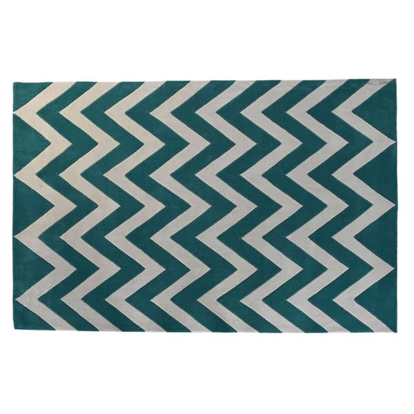 Matta DKD Home Decor 160 x 230 x 2 cm Polyester Sick-sack Dvobarvna