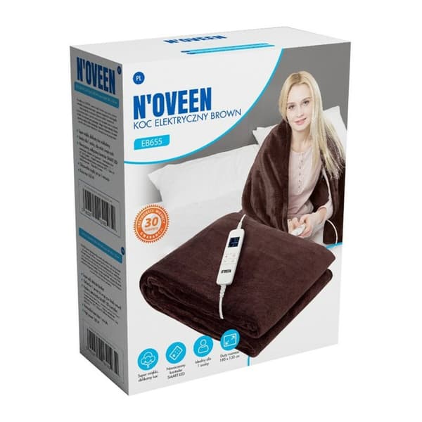 Elektrisk tæppe N'oveen EB655 180 x 130 cm Brun Bronze